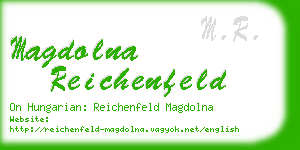 magdolna reichenfeld business card